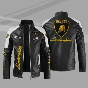 Lamborghini Jacket Lamborghini Sport Leather Jacket V24
