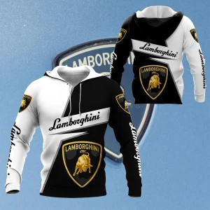 Lamborghini Hoodies Lamborghini Black & White T-shirts V18