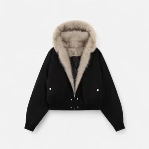 Amalia | Manteau d’Hiver Vintage pour Femme avec Capuche & Col en Fourrure