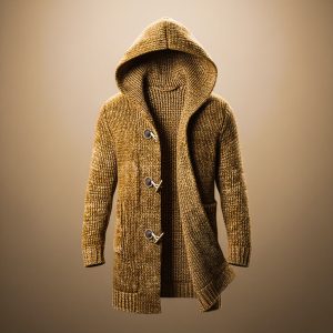 Adrian | Cardigan Capuche Laine & Maille Hiver