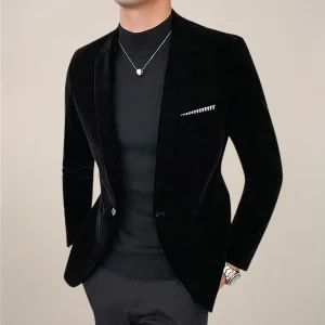 Lorenzo | Blazer en Velours pour Homme – Veste de Soirée Ajustée & Élégante