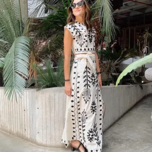 Alina | Haut et jupe avec un imprimé élégant