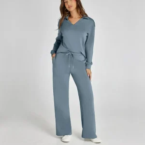 Eline | Ensemble de Loungewear Luxe avec Pantalon Confort et Col V