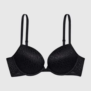 All Over Logo Push Up Bra