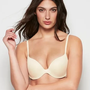 Smooth Comfort Push Up Bra in Oatmeal Heather