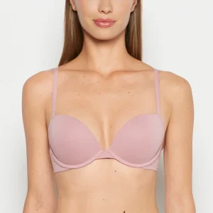 Cotton Push Up Bra in Sheer Mauve