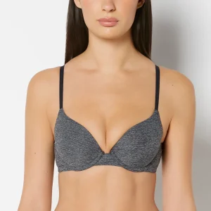 Smooth Comfort Lightly Lined Demi Bra in Tuxedo Black