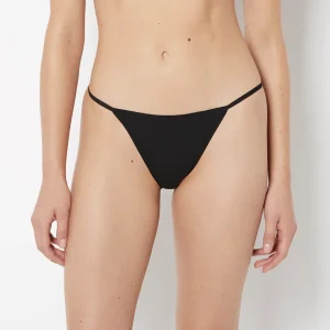 Smooth Cotton G-String Panty in Tuxedo Black