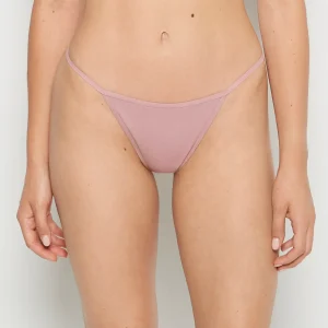 Smooth Cotton G-String Panty in Sheer Mauve