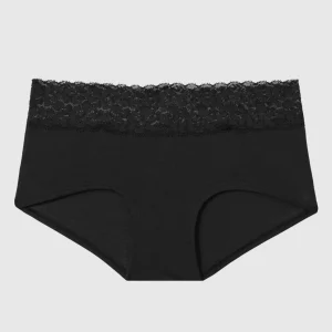 Boyshort Panty with Lace Trim