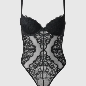 Push Up Lace Bodysuit with Mesh Back
