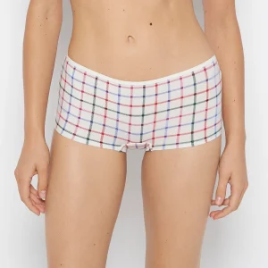 Boyshort Panty in Jingle Plaid