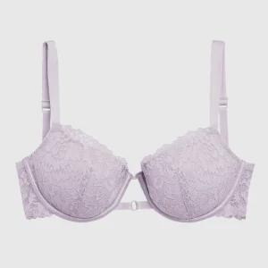 Lightly Lined Balconette Bra with Allover Lace