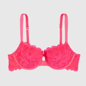 Lightly Lined Balconette Bra with Allover Lace