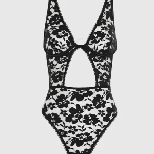 Cut Out Unlined Lace Bodysuit