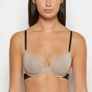 Smooth Lightly Lined Demi Bra in Leafless Tree Heather