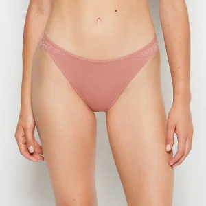 Cheeky Panty With Lace Trim in Old Rose