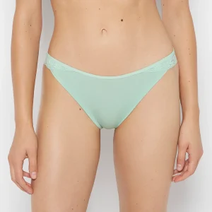 Cheeky Panty With Lace Trim in Hemlock
