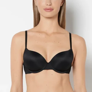 Smooth Lightly Lined Demi Bra in Tuxedo Black