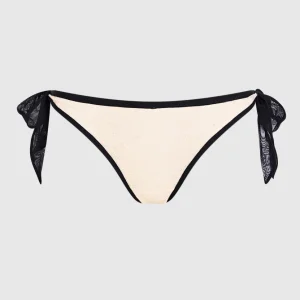 Tie-Side Thong Panty in Ivory Dawn