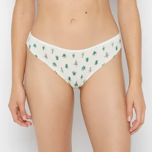 Ultrasoft Modal Cheeky Thong Panty in Tiny Soft Trees