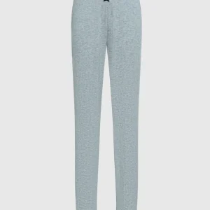 Ribbed Pajama Pant with V-Waist in Cool Gray