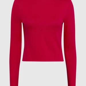 Long Sleeve Pajama Top in Cosmo Red