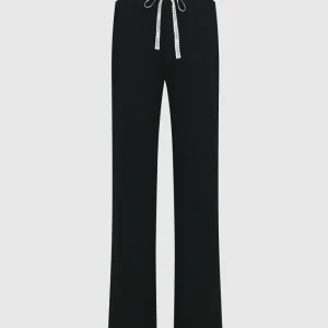 Pajama Pant with Logo Drawstring in Smoulder Black