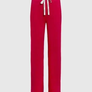 Pajama Pant with Logo Drawstring in Cosmo Red