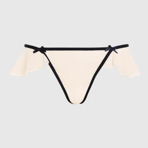 High Leg G-String Panty in Ivory Dawn