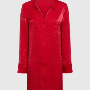 Satin Sleepshirt in Cosmo Red
