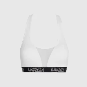 Low Impact Logo Sports Bra in Ivory