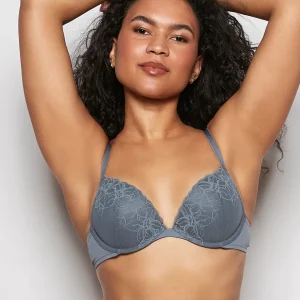 Lace Push Up Bra in Stormy Weather