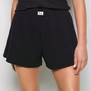 Textured Sleep Short in Black