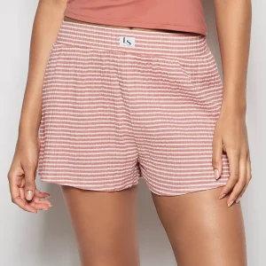 Textured Sleep Short in Elemental Stripe