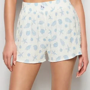 Textured Pajama Short in She Sells Sea Shells