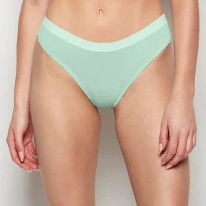 Thong Panty with Vanishing Trim in Mist Green