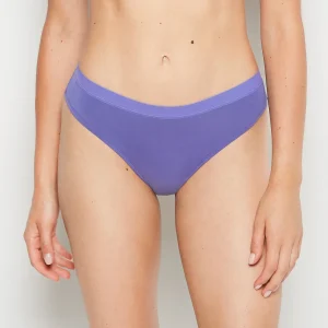 Thong Panty With Vanishing Trim in Purple Opulence