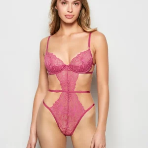 Barely There Unlined Bodysuit in Electric Rouge