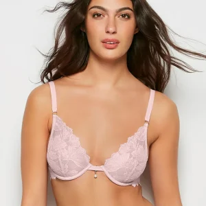 Unlined Lace Bra in Iced Lilac