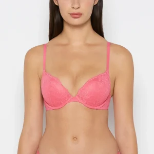 Lace Push Up Bra in Hot Pink