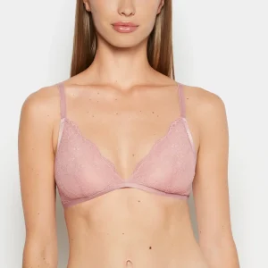 Lace Bralette in Sheer Mauve