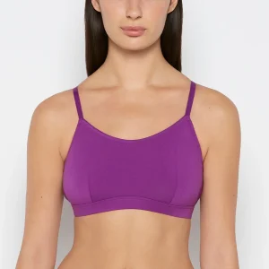 Cotton Scoop Bralette in Sparkling Grape