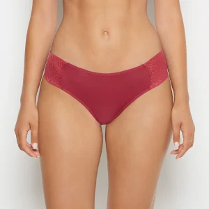 Bikini Panty with Logo in Beaujolais