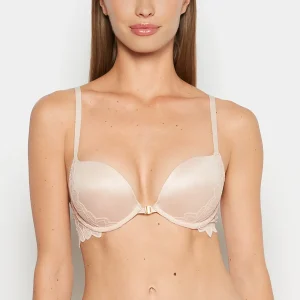 Front Close Push Up Bra with Reverie Lace in Cameo Rose