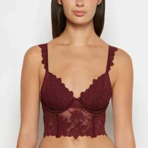 Demi Cup Bustier in Russian Ruby