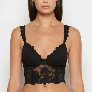 Demi Cup Bustier in Tuxedo Black