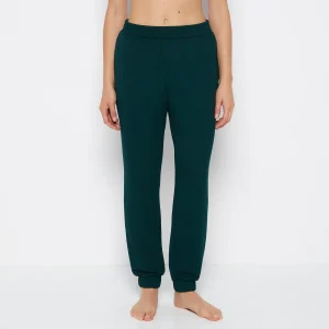 French Terry Sleep Pant in Emerald Green Heather