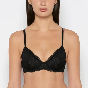 Charmed unlined demi bra in Tuxedo Black
