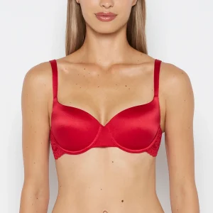 Lightly Lined Balconette Bra in Crimson